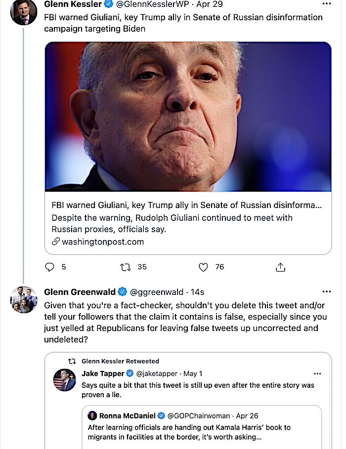 Click to enlarge Rudy pic and tweets