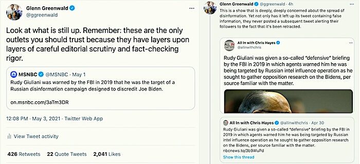 Click to enlarge Tweets