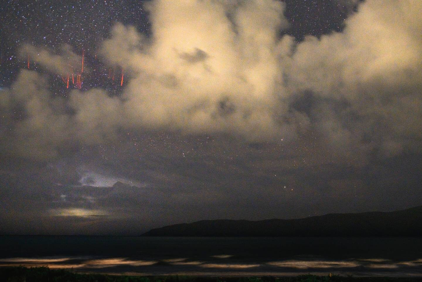 Rare red sprites captured in Kāpiti