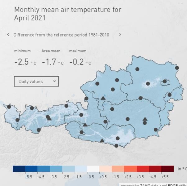 Click to enlarge Austria April Mean