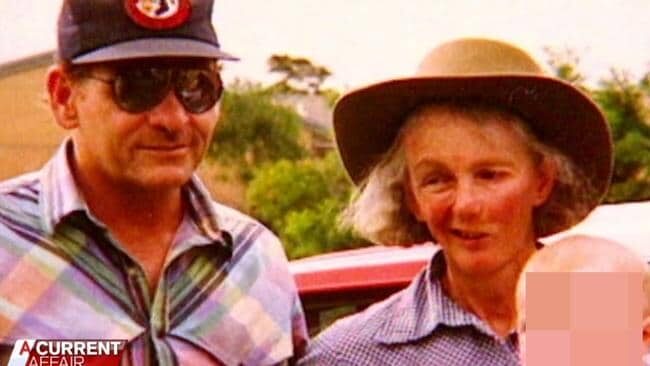 Click to enlarge Venet Mulhall (right) with Arthurell in the 1990s