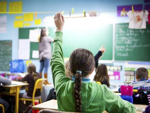 grade school students classroom