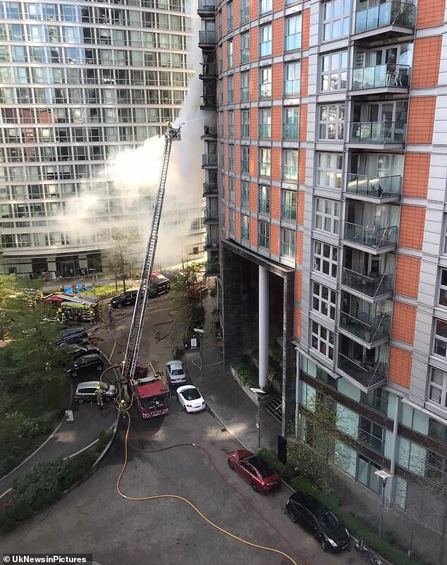 Click to enlarge London apartment building fire