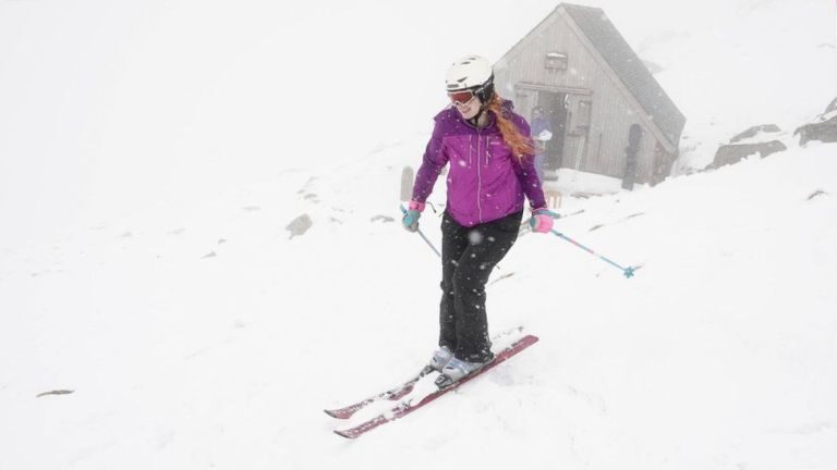 Click to enlarge Skiing in May, in England.