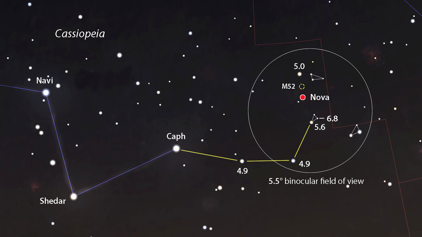 Click to enlarge V1405 Cassiopeiae