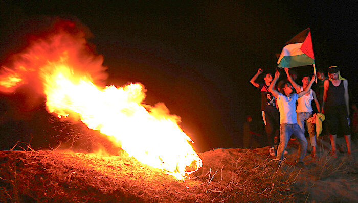 Click to enlarge burning tire