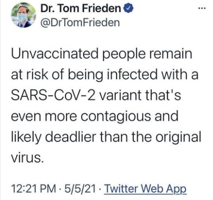 Click to enlarge Dr. Frieden quote