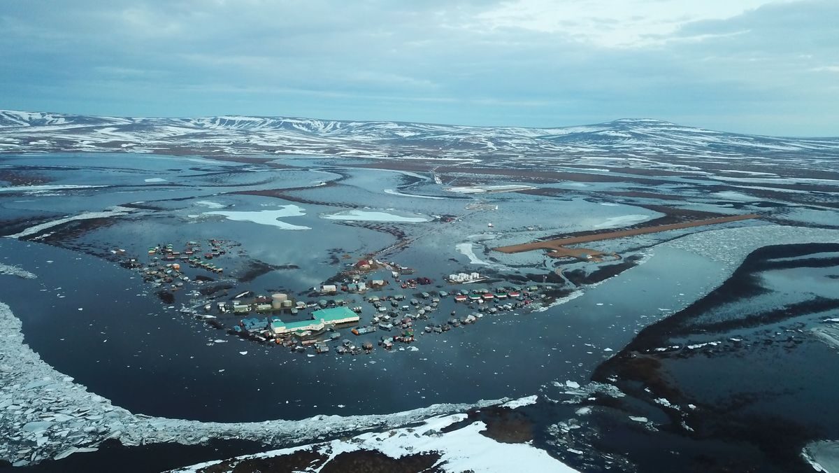 Buckland is experiencing heavy flooding due to an ice jam in the Buckland River, May 13, 2021.