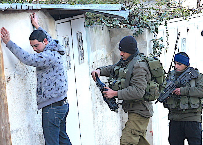 Click to enlarge IDF search Palestinian