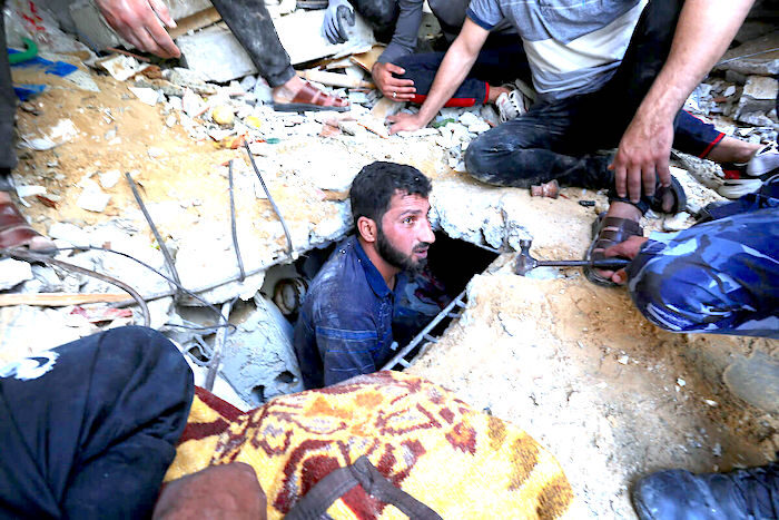 Click to enlarge Hunt for survivors