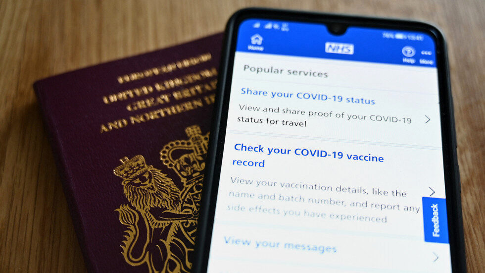 covid passport britain smart phone