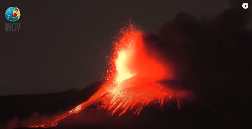 Click to enlarge Mount Etna eruption