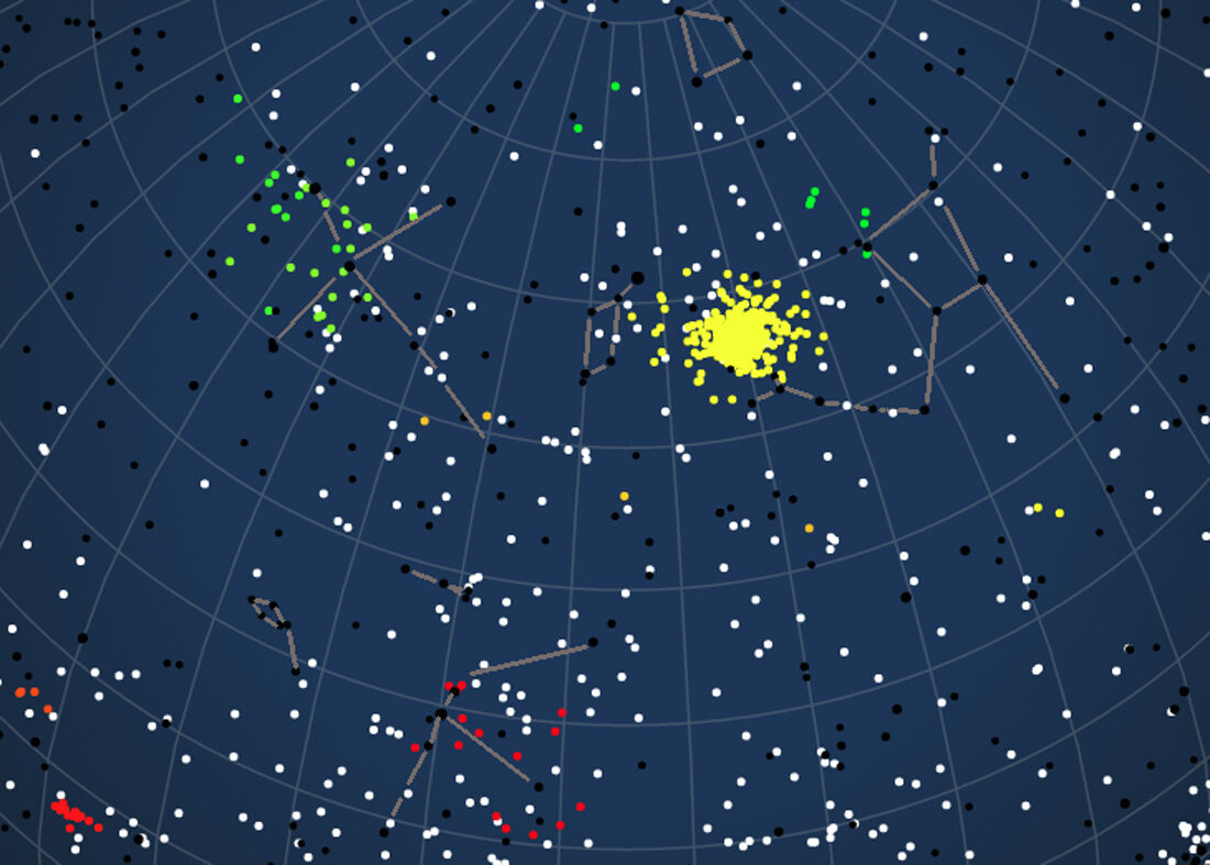 Click to enlarge Lyrid meteor shower
