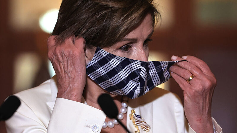 pelosi plaid mask