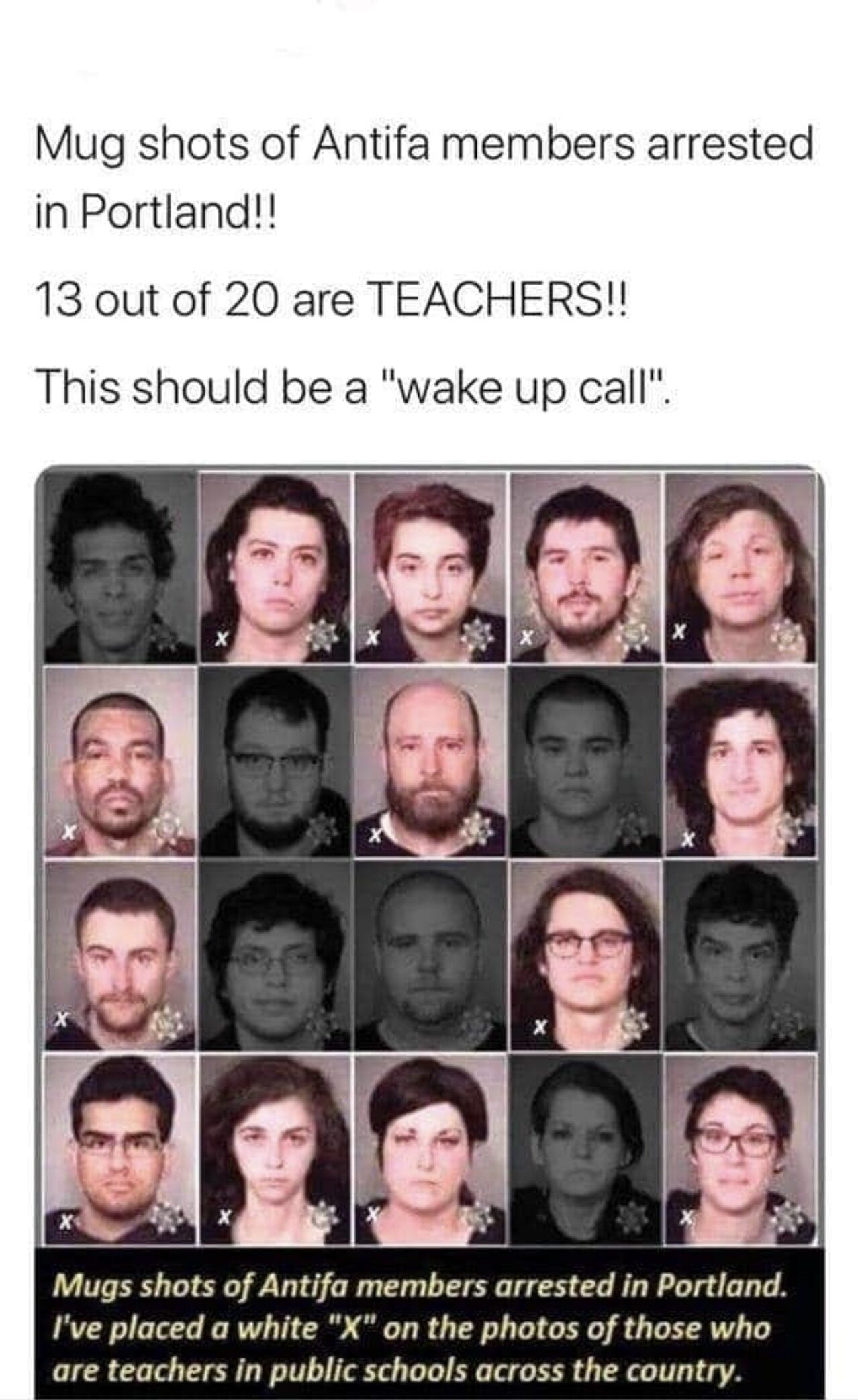Click to enlarge teachers arrested portland riots antifa critical race theory