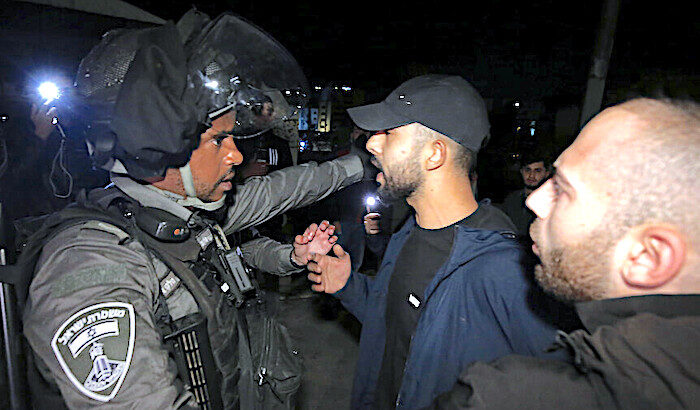 Palestinian protester detained