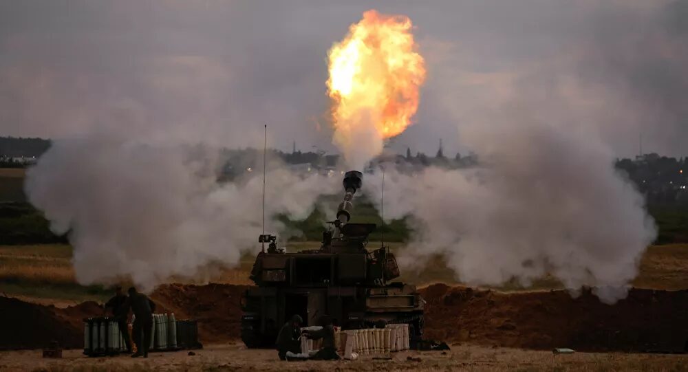israel soldier artilley fire gaza