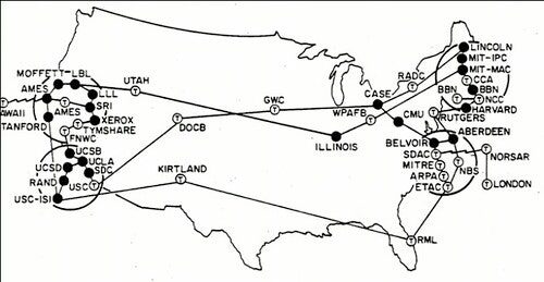 Click to enlarge Early Internet (ARPANET)