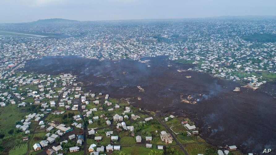 Click to enlarge Lava from the eruption of Mount Nyiragongo