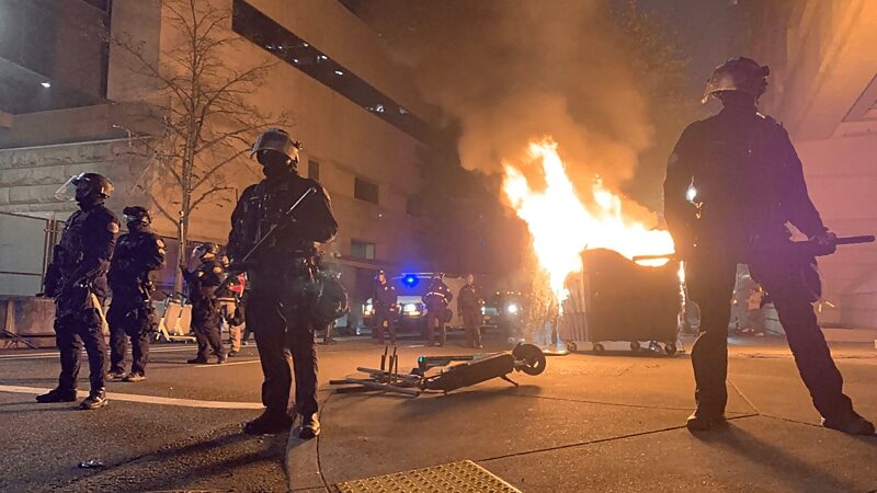 Click to enlarge Portland riot on George Floyd anniversary