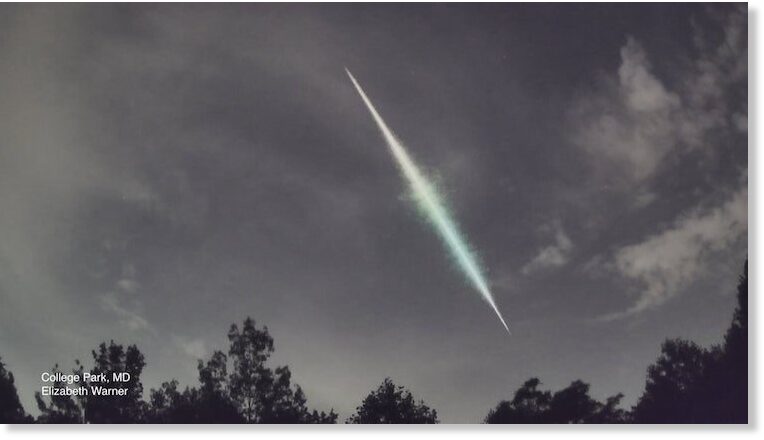 Meteor fireball spotted over Maryland Tuesday May 25 -- Sott.net