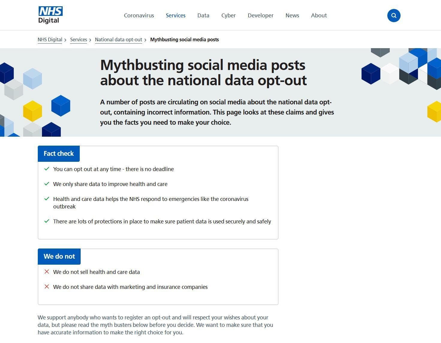 Click to enlarge NHS opt out data