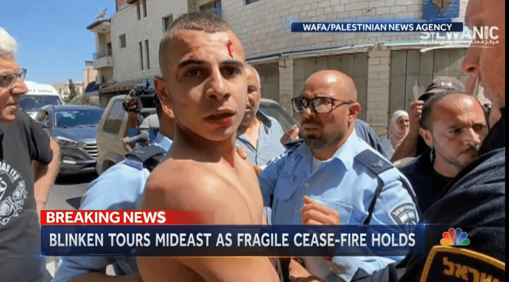 Palestinian boy beaten by Israeli police