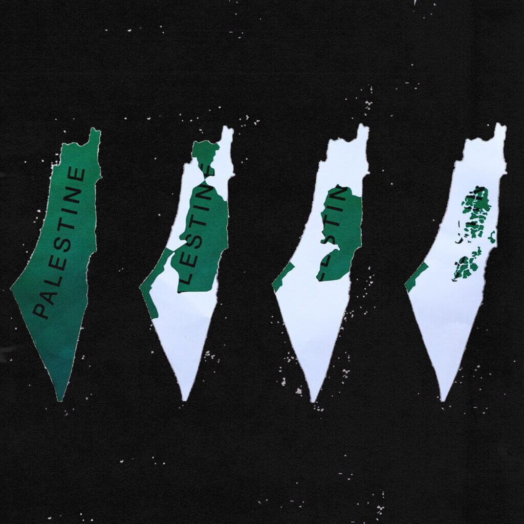 Click to enlarge New York Times Palestina map