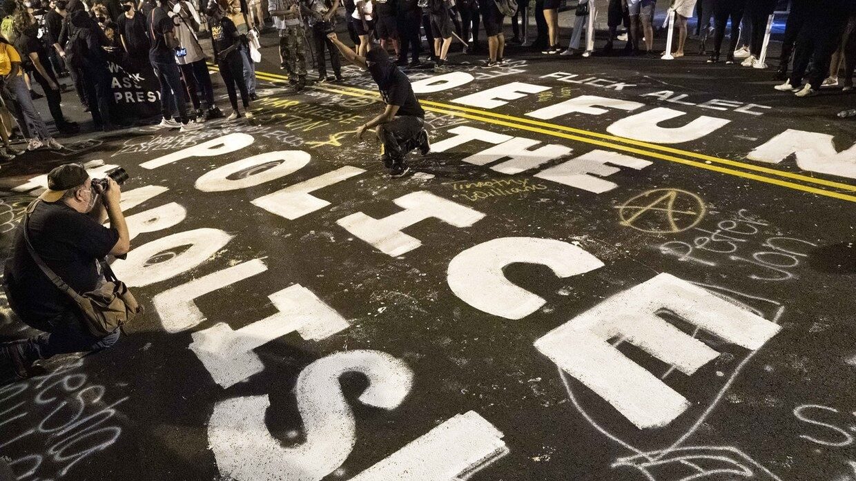 Click to enlarge defund the police street art