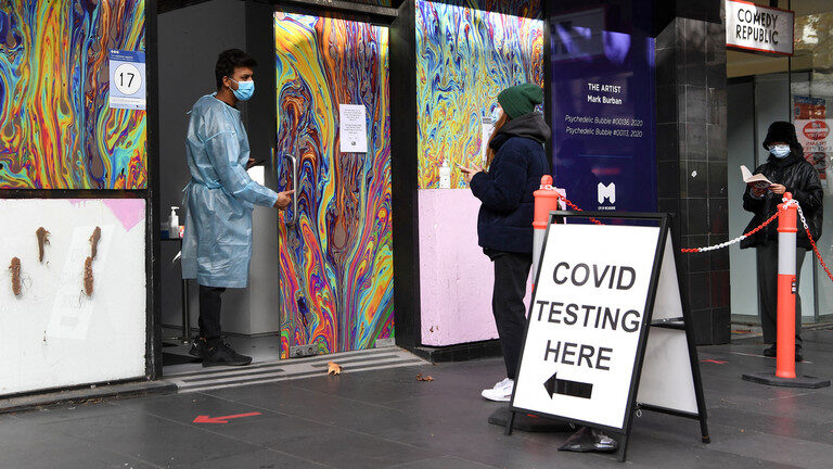 Click to enlarge Melbourne covid