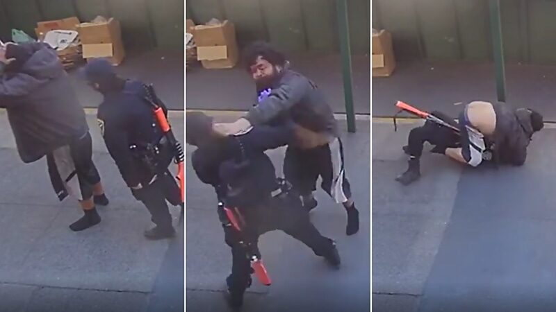 Click to enlarge homeless man attack police officer san francisco