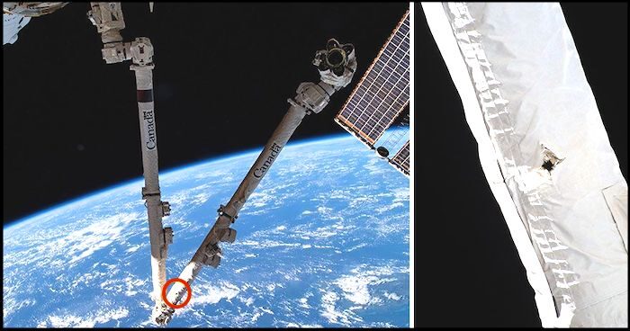 Robotic arm hole