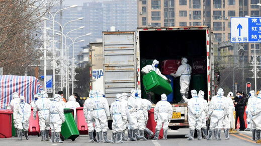 Disinfection of Huanan seafood market in Wuhan