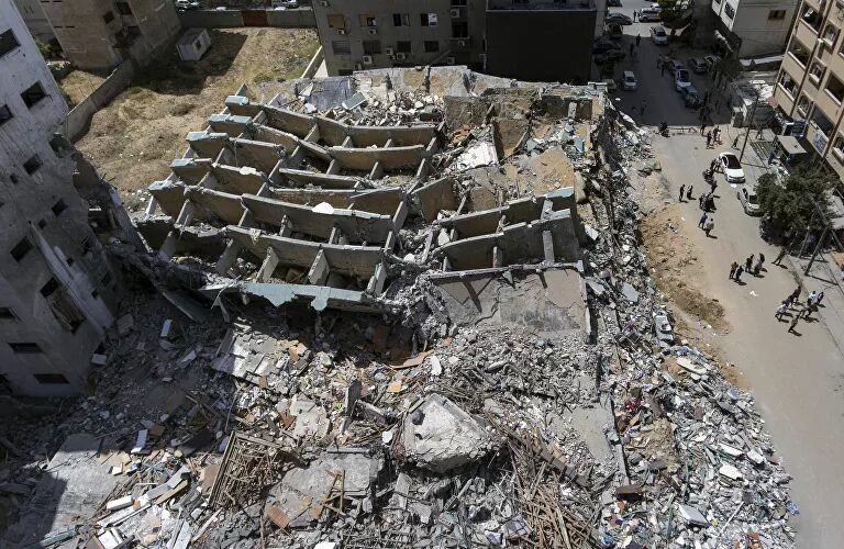 Click to enlarge media offices bombed gaza associated press