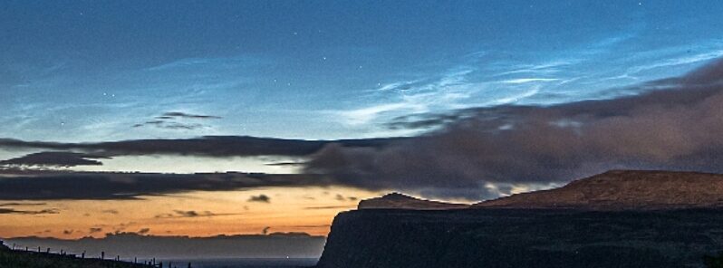 Click to enlarge Noctilucent clouds