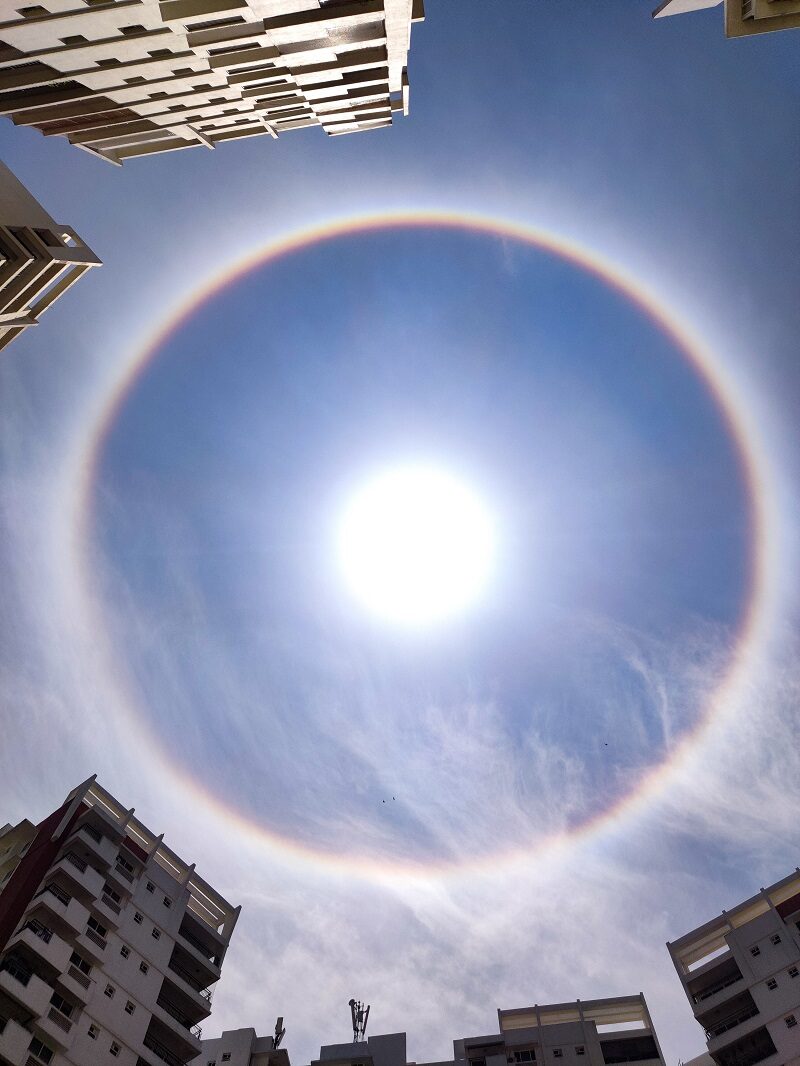 Sun halo in India