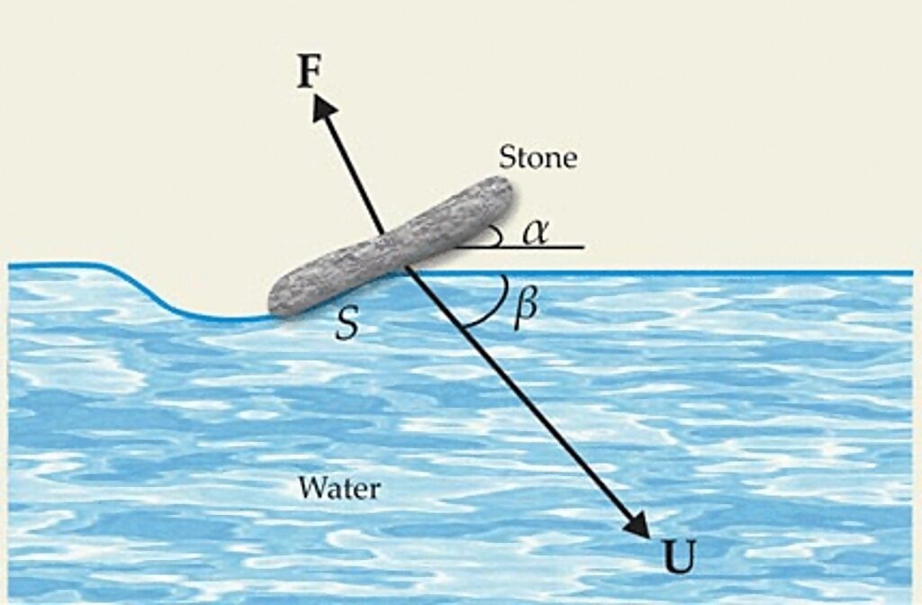 plastic disc stone skipping study
