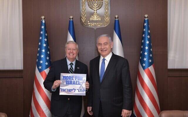 Prime Minister Benjamin Netanyahu hosts Republican South Carolina Senator Lindsey Graham