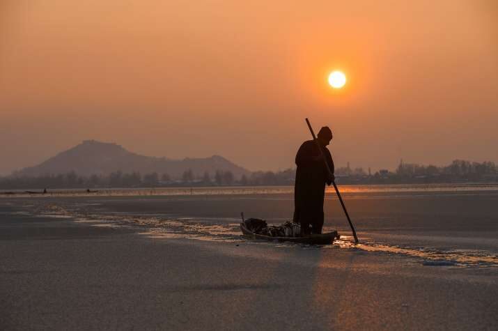 India man on river