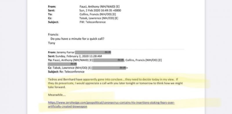 Click to enlarge FAUCI’S E-MAILS ABOUT TEDROS.