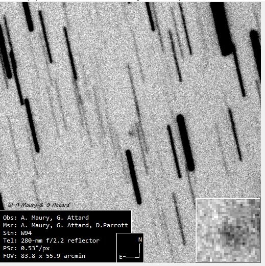 Click to enlarge comet C/2021 J1 (Maury-Attard)