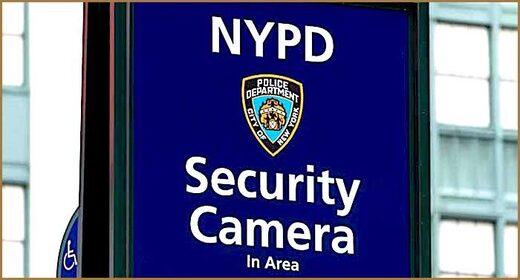 NYPD cameras sign