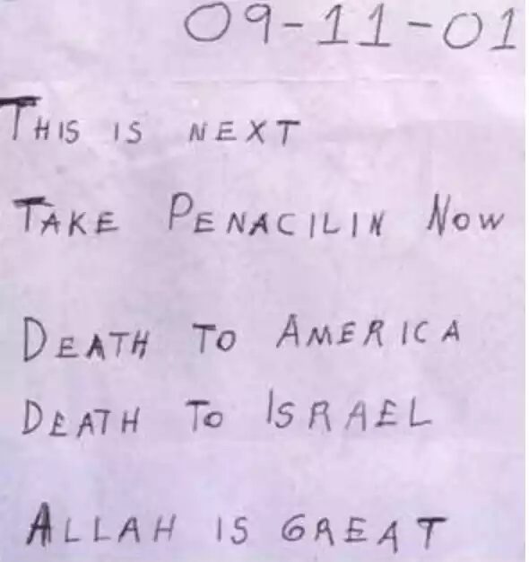 Click to enlarge anthrax letter