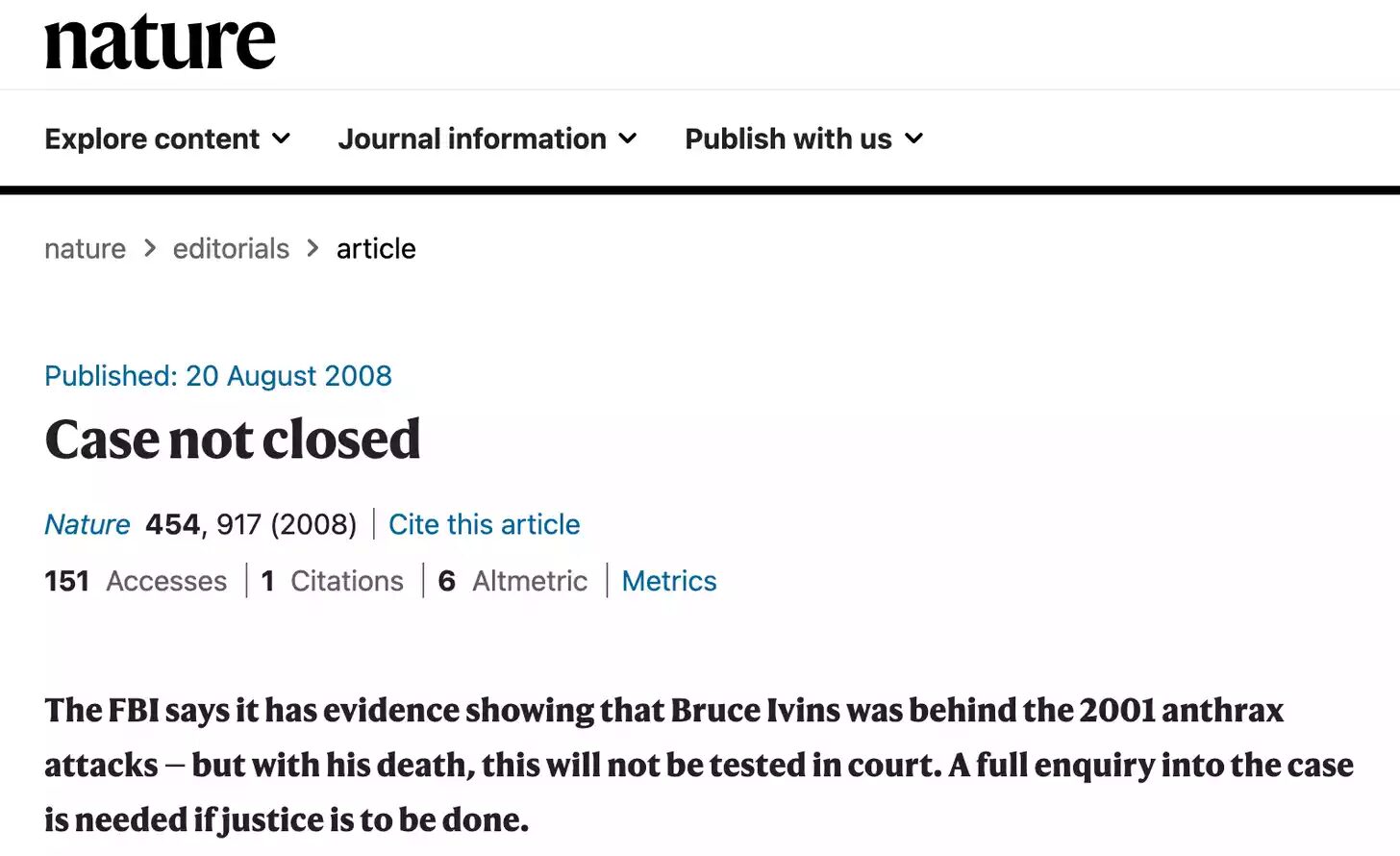 Click to enlarge nature article 2008