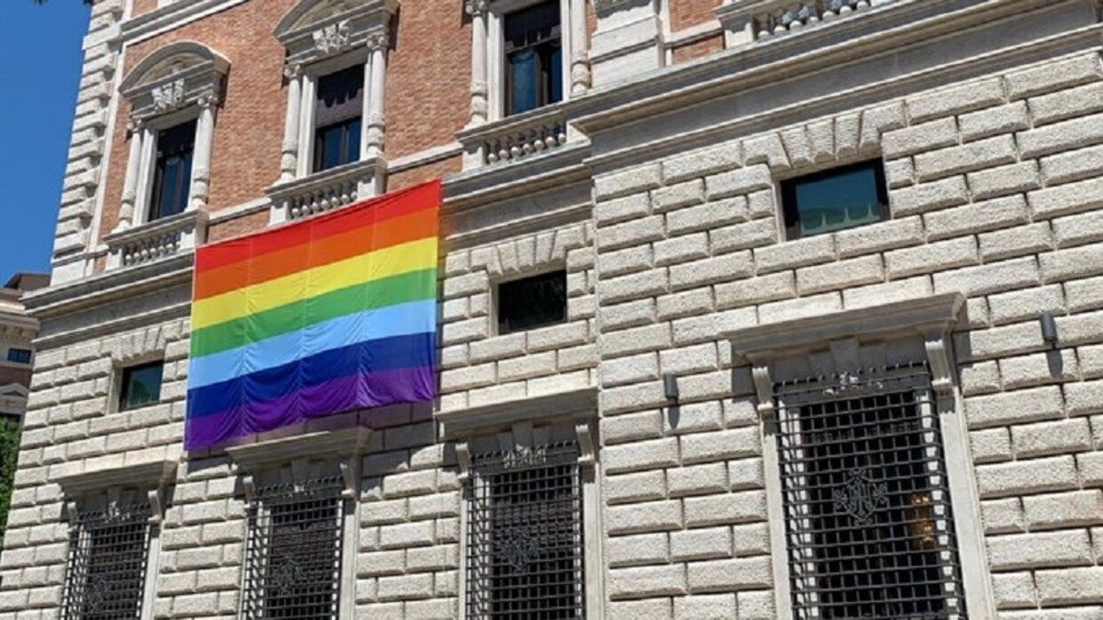 Click to enlarge us embassy pride flag vatican