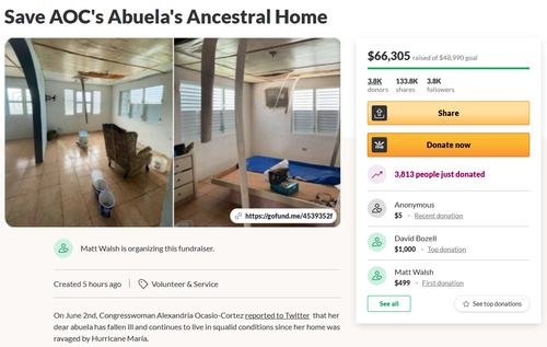 Click to enlarge Go Fund Me for AOC's abuela