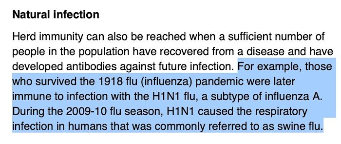 text natural infection