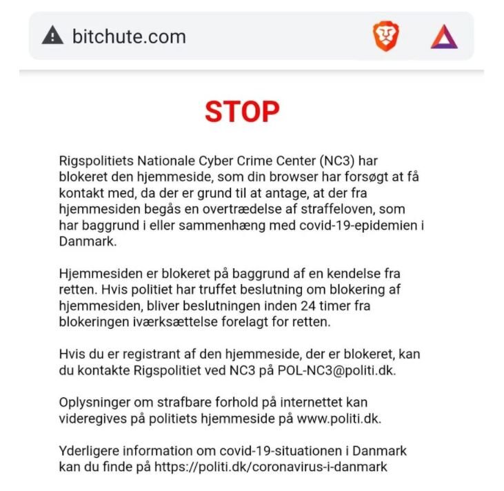 bitchute denmark
