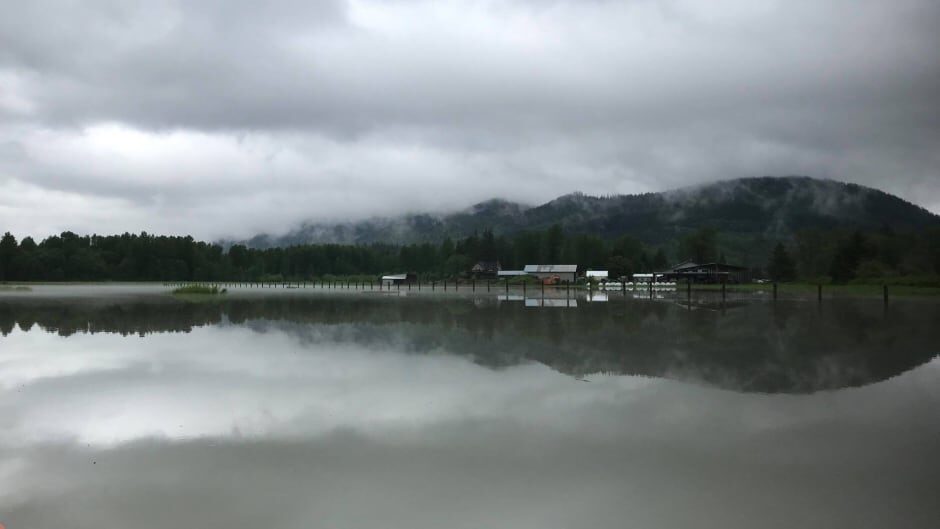 Click to enlarge An evacuation order remains in place for homes