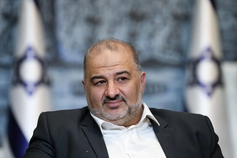 Abbas, the United Arab List leader, is pictured in Jerusalem on 5 April 2021